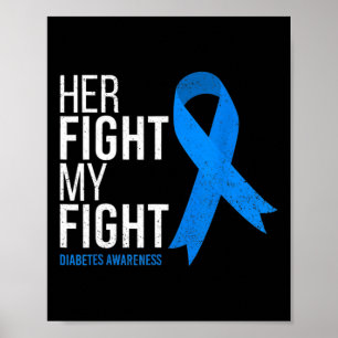 Ihr Kampf ist mein Kampf Diabetes-Bewusstsein T1d Poster