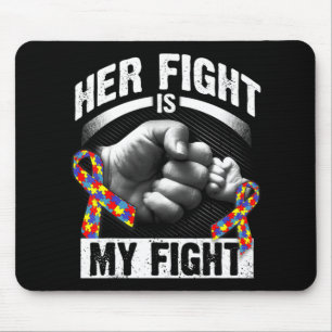 Ihr Kampf ist mein Kampf gegen Autismus Bewusstsei Mousepad