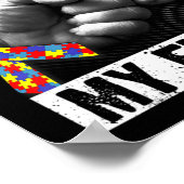 Ihr Kampf ist mein Kampf gegen Autismus Bewusstsei Poster (Ecke)