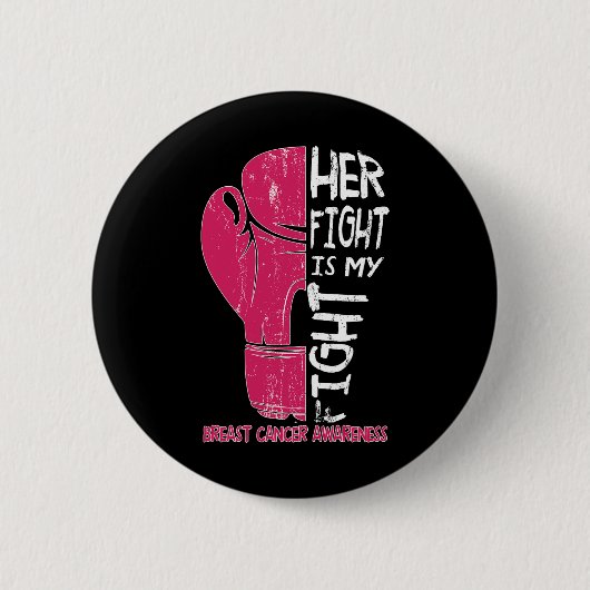 Ihr Kampf ist mein Kampf gegen Boxhandschuh Brustk Button (Vorderseite)