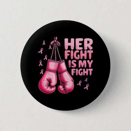 Ihr Kampf ist mein Kampf gegen Boxhandschuh Brustk Button (Vorderseite)