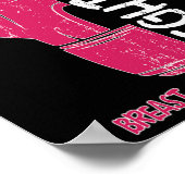 Ihr Kampf ist mein Kampf gegen Boxhandschuh Brustk Poster (Ecke)