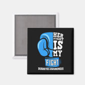 Ihr Kampf ist mein Kampf gegen Boxhandschuh Diabet Magnet (Vorderseite/Rückseite)