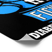 Ihr Kampf ist mein Kampf gegen Boxhandschuh Diabet Poster (Ecke)