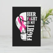 Ihr Kampf ist mein Kampf gegen Brustkrebs Bewussts Einladung (Stehend Vorderseite)