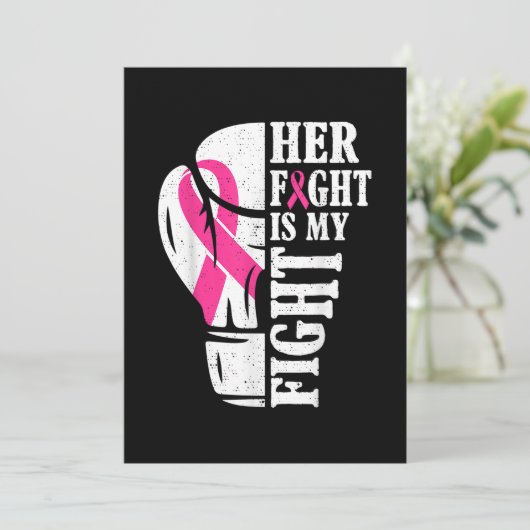 Ihr Kampf ist mein Kampf gegen Brustkrebs Bewussts Einladung (Stehend Vorderseite)
