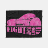 Ihr Kampf ist mein Kampf gegen Brustkrebs-Bewussts Fleecedecke (Vorderseite (Horizontal))