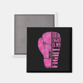 Ihr Kampf ist mein Kampf gegen Brustkrebs-Bewussts Magnet (Vorderseite/Rückseite)