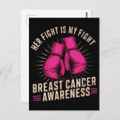 Ihr Kampf ist mein Kampf gegen Brustkrebs Postkarte (Vorne/Hinten)