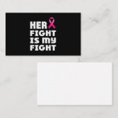 Ihr Kampf ist mein Kampf gegen Brustkrebs Visitenkarte (Vorne/Hinten)