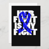 Ihr Kampf ist mein Kampf gegen Colon Cancer Blue R Save The Date (Vorne/Hinten)