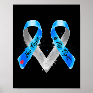 Ihr Kampf ist mein Kampf gegen den blauen Ribbon T Poster