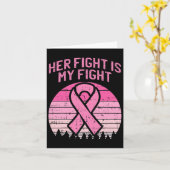 Ihr Kampf ist mein Kampf gegen den Brustkrebs in m Karte (Gelbe Blume)