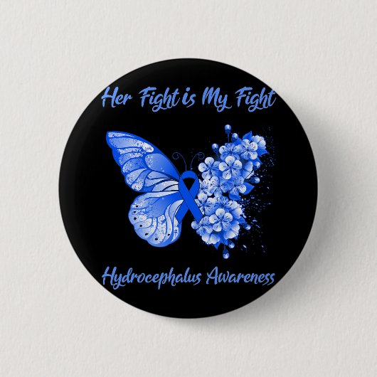 Ihr Kampf ist mein Kampf gegen den Hydrocephalus Button (Vorderseite)