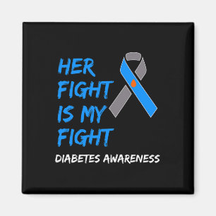 Ihr Kampf ist mein Kampf gegen Diabetes Bewusstsei Magnet