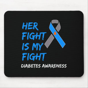 Ihr Kampf ist mein Kampf gegen Diabetes Bewusstsei Mousepad