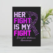 Ihr Kampf ist mein Kampf gegen die Gewalt im eigen Einladung (Stehend Vorderseite)