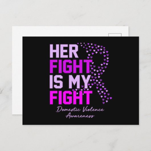 Ihr Kampf ist mein Kampf gegen die Gewalt im eigen Postkarte (Vorne/Hinten)