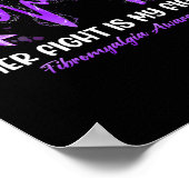 Ihr Kampf ist mein Kampf gegen Fibromyalgie Aware Poster (Ecke)