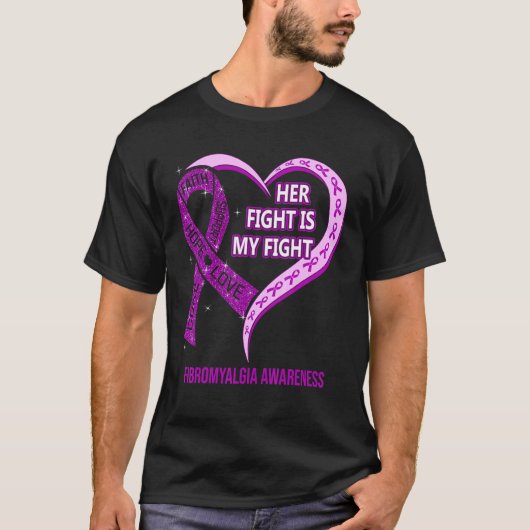 Ihr Kampf ist mein Kampf gegen Fibromyalgie Bewuss T-Shirt (Vorderseite)