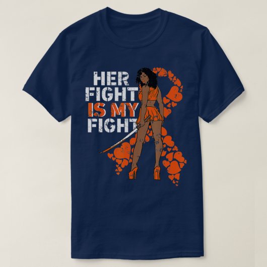 Ihr Kampf ist mein Kampf gegen Leukämie Melanin Wa T-Shirt (Design vorne)