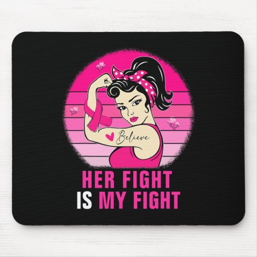 Ihr Kampf ist mein Kampf gegen Rosie Riveter Brust Mousepad (Vorne)