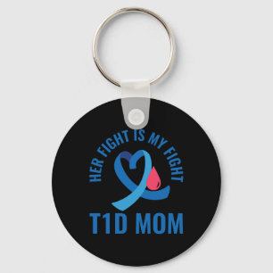 Ihr Kampf ist mein Kampf gegen T1d Mama Diabetes B Schlüsselanhänger