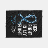 Ihr Kampf ist mein Kampf gegen T1d Schwester Typ 1 Fleecedecke (Vorderseite (Horizontal))