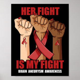 Ihr Kampf ist mein Kampf Hand Hirn Aneurysma Aware Poster