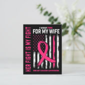 Ihr Kampf ist mein Kampf ich trage rosa Ehefrau Br Begleitkarte (Stehend Vorderseite)