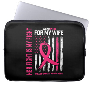 Ihr Kampf ist mein Kampf ich trage rosa Ehefrau Br Laptopschutzhülle