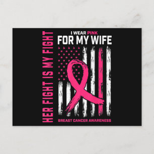 Ihr Kampf ist mein Kampf ich trage rosa Ehefrau Br Postkarte