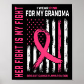 Ihr Kampf ist mein Kampf ich trage rosa Oma Brust  Poster (Vorne)
