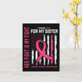 Ihr Kampf ist mein Kampf ich trage rosa Schwester  Karte (Gelbe Blume)