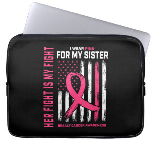 Ihr Kampf ist mein Kampf ich trage rosa Schwester Laptopschutzhülle