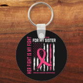 Ihr Kampf ist mein Kampf ich trage rosa Schwester Schlüsselanhänger (Vorderseite)