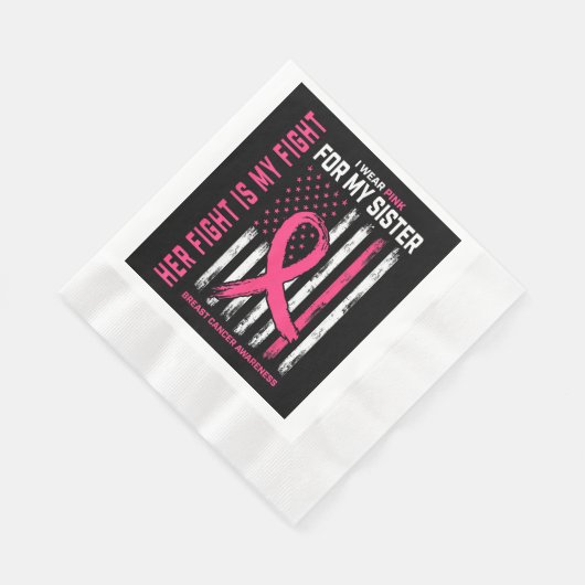Ihr Kampf ist mein Kampf ich trage rosa Schwester Serviette (Ecke)