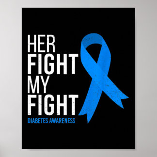 Ihr Kampf ist mein Kämpfen gegen Diabetes Vintag Poster