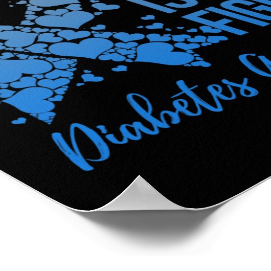 Ihr Kampf ist mein Krieger, der Diabetes unterstüt Poster (Ecke)