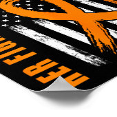 Ihr Kampf ist meine beste Freundin Leukämie Awaren Poster (Ecke)