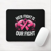 Ihr Kampf ist unser Kampf Boxhandschuhe Brustkrebs Mousepad (Mit Mouse)