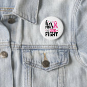 Ihr Kampf ist unser Kampf Brustkrebsbewusstsein Button (Beispiel)