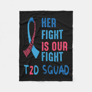 Ihr Kampf ist unser Kampf Diabetes Awareness Day T Fleecedecke