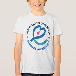 Ihr Kampf ist unser Kampf – Diabetes-Bewusstsein Tri-Blend Shirt