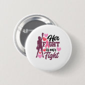 Ihr Kampf ist unser Kampf gegen Brustkrebs Button (Vorne & Hinten)