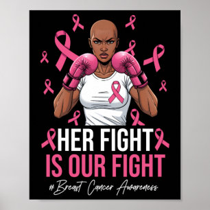 Ihr Kampf ist unser Kampf gegen Brustkrebs rosa Bo Poster