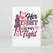 Ihr Kampf ist unser Kampf gegen Brustkrebs Save The Date (Stehend Vorderseite)