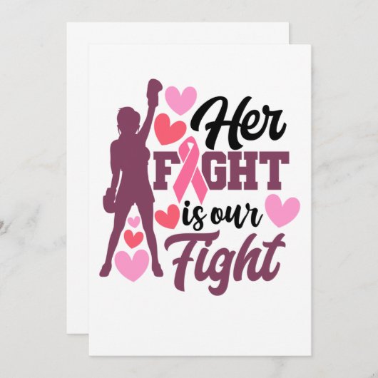 Ihr Kampf ist unser Kampf gegen Brustkrebs Save The Date (Vorne/Hinten)