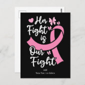 Ihr Kampf ist unser Kampf gegen den Krebs mit Bots Postkarte (Vorne/Hinten)