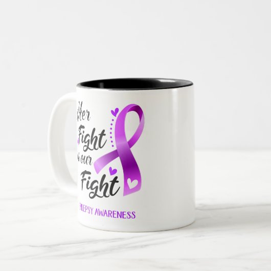 Ihr Kampf ist unser Kampf gegen Epilepsie Zweifarbige Tasse (Vorderseite Links)